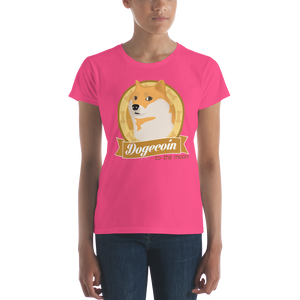 Women's Dogecoin "to the moon" T-Shirt
